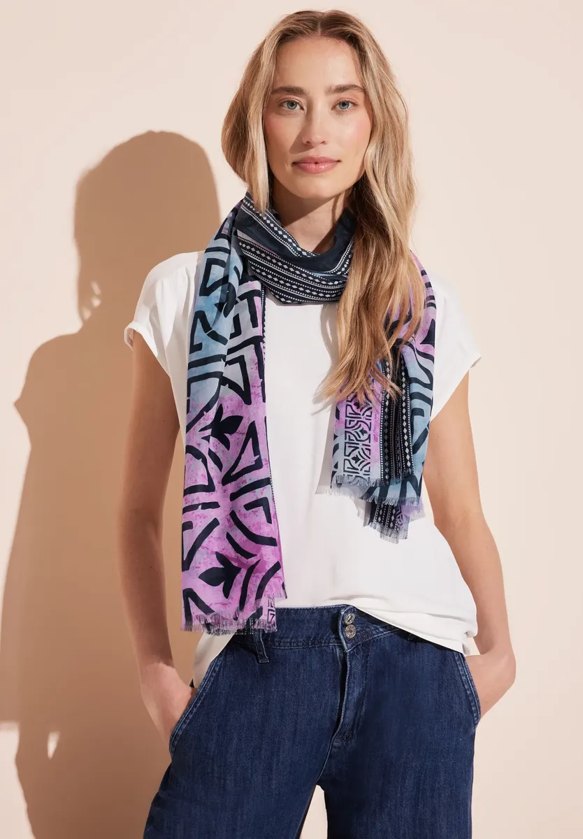 

Шарф STREET ONE с бахромой по краю, цвет Multicolor