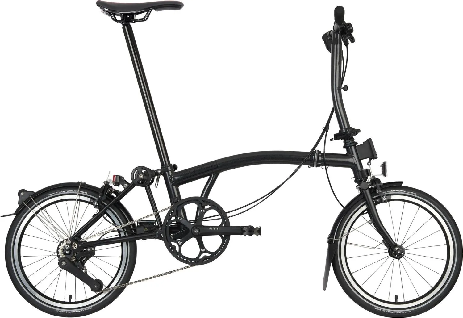 

P Line Суперлегкий городской складной велосипед - Низкий Brompton, Midnight Black