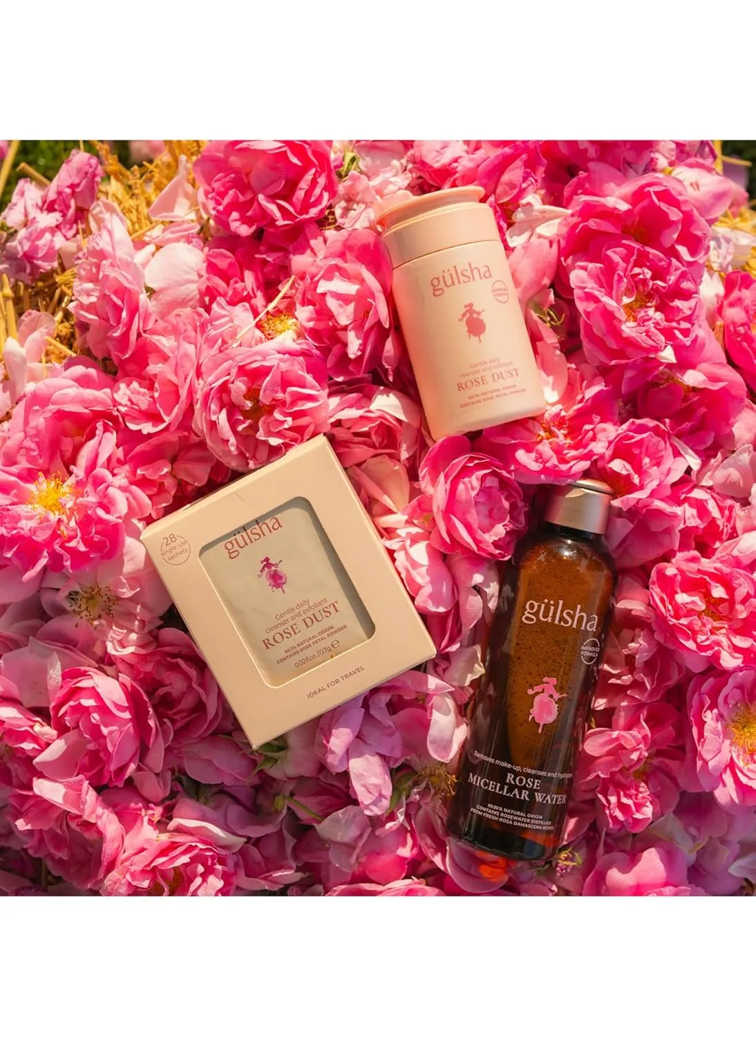 GULSHA Rose Micellar Water - очищающая вода для лица и снятия макияжа, увлажняющая, без отдушки, смягчает кожу, формула разработана во Франции для всех типов кожи, натурального происхождения, 200 мл Gülsha — фото 4