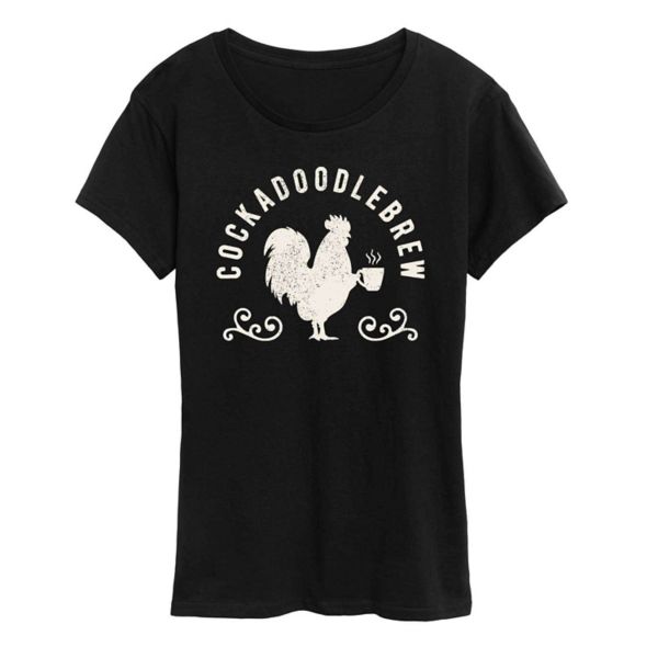

Женская футболка с принтом Cockadoodlebrew Licensed Character, черный