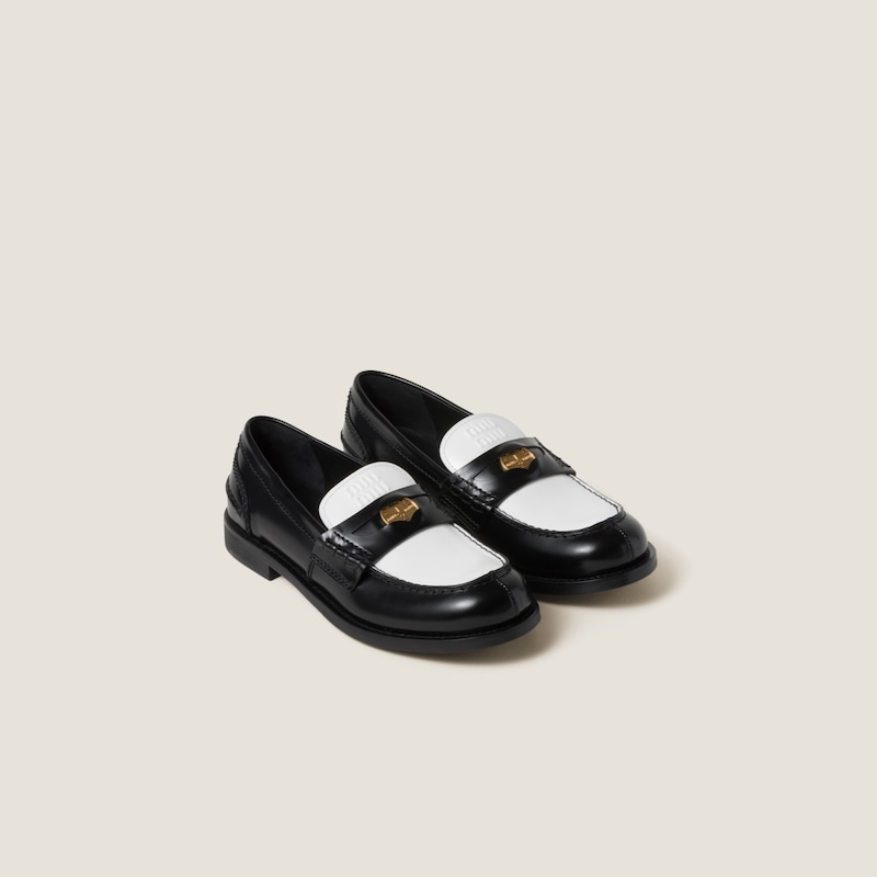 Кожаные мокасины Miu Miu, мультиколор