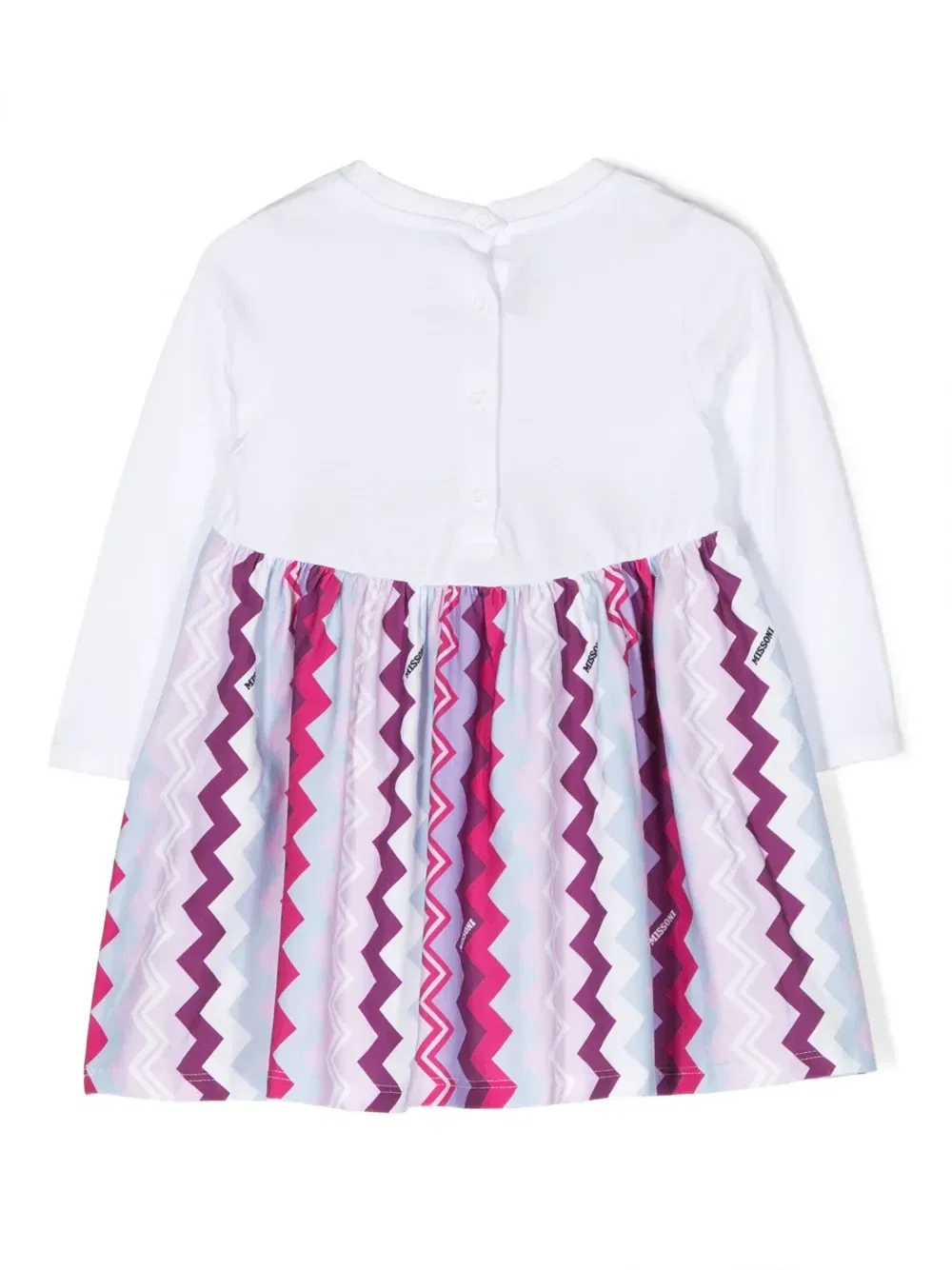 Платье с узором шеврон Missoni Kids, розовый — фото 2