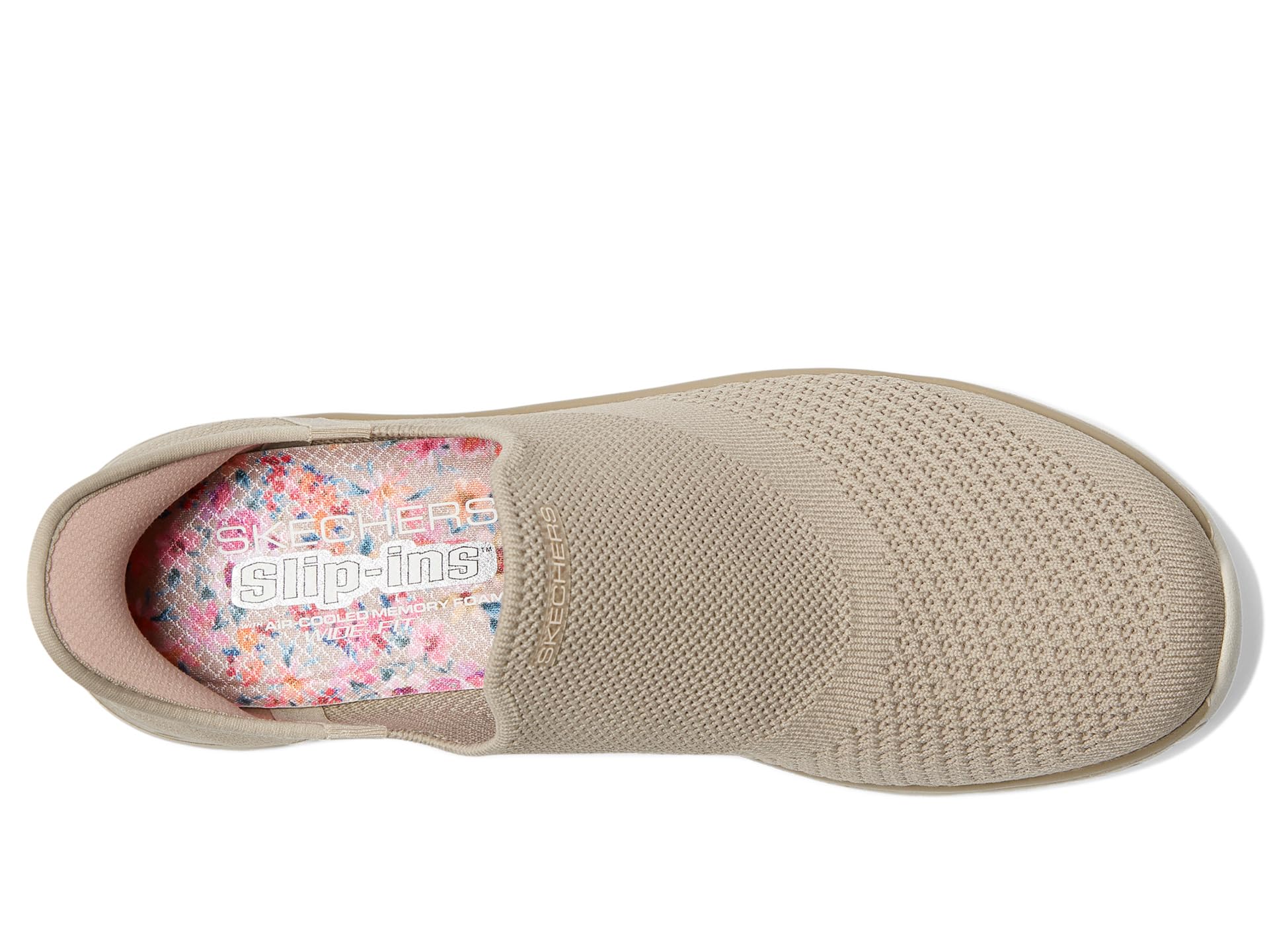 Кроссовки SKECHERS Virtue Sleek Hands Free Slip-Ins, серо-коричневый — фото 2