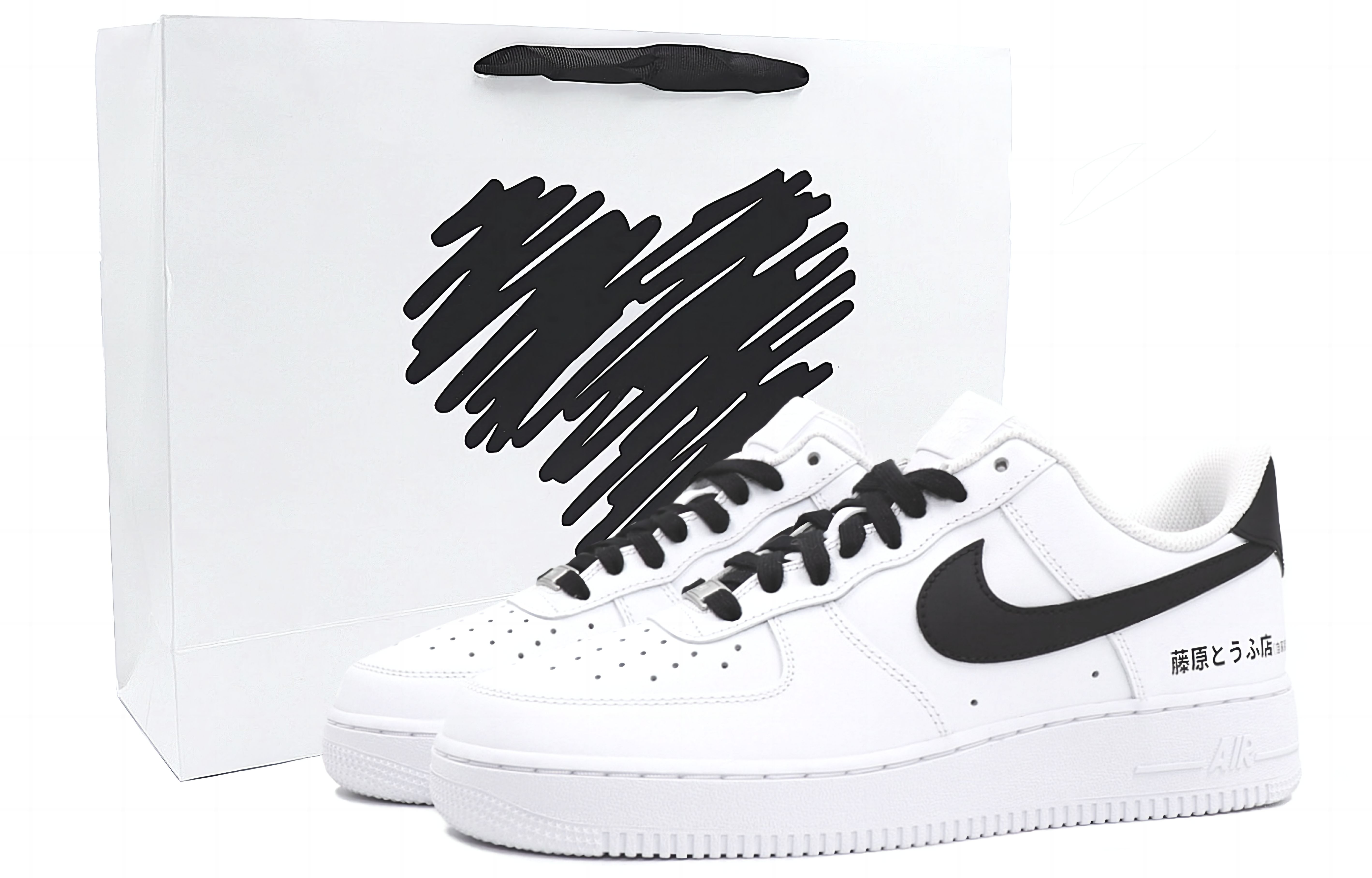 

Кроссовки Nike Air Force 1 Skateboarding Shoes Men Low-top Black/white, белый