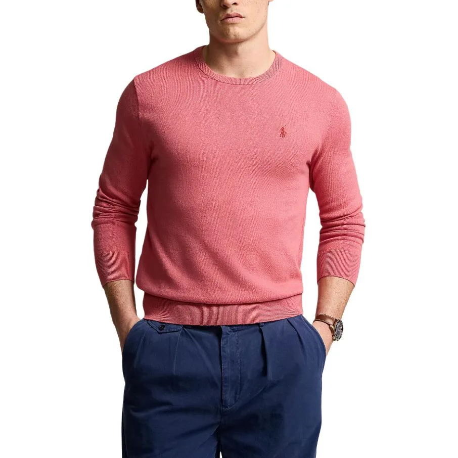 Трикотажный свитер мужской Polo Ralph Lauren, розовый — фото 3