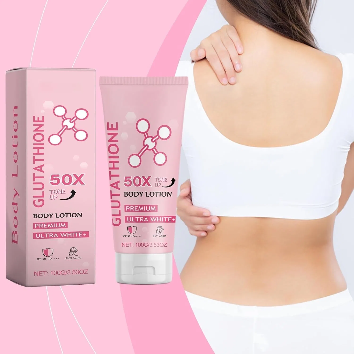 Лосьон для тела осветляющий Glutathione 50x Liangshunsm, 2 шт., 100 г — фото 4