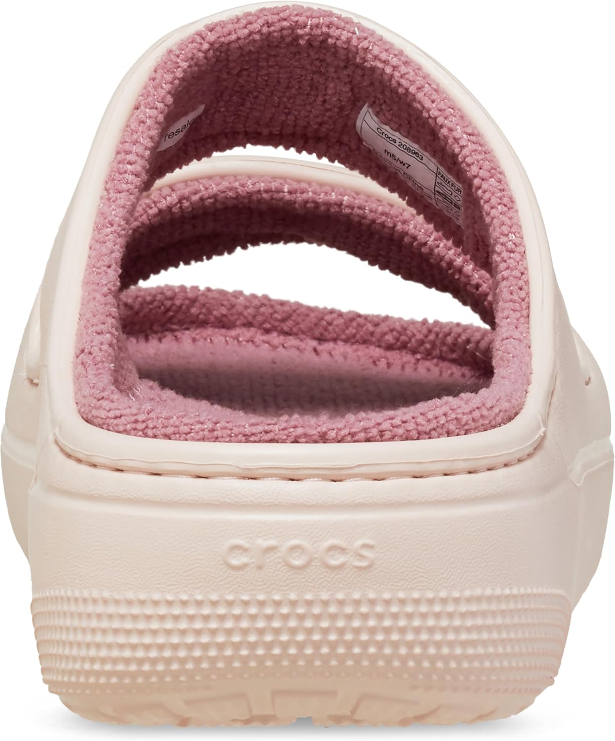 Классические сандалии Crocs унисекс для взрослых Cozzzy из махровой ткани, пушистые тапочки и шлепанцы, Quartz — фото 2