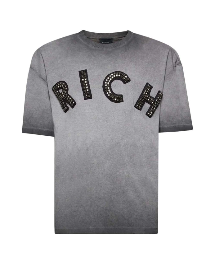 

Футболка с напечатанной надписью John Richmond, серый