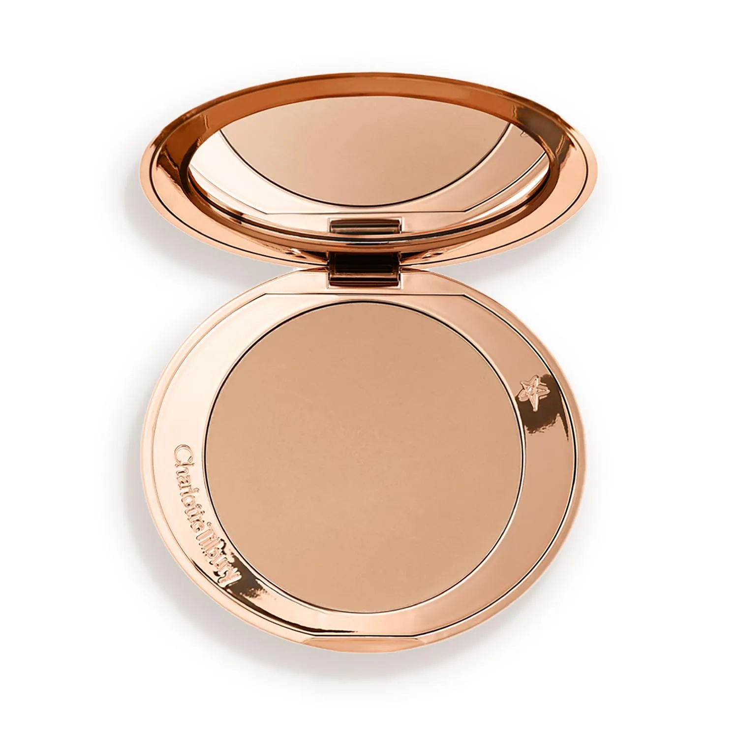 Charlotte Tilbury Airbrush Matte Bronzer - матирующая пудра-бронзер с эффектом аэрографа, разглаживает и выравнивает, наполнена шелковистой слюдой и гиалуроновой кислотой, сменный блок, 1 Fair - natural soft bronze
