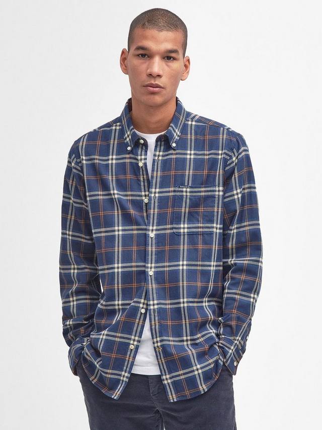 

Хлопковая рубашка Regular Fit в клетку Highland Barbour, Blue Multi