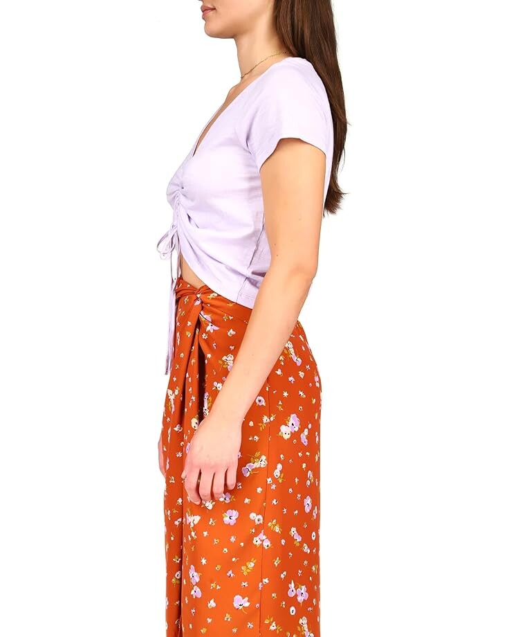 

Футболка Sanctuary Sneak Peek Drawstring Tee, цвет Lilac Field