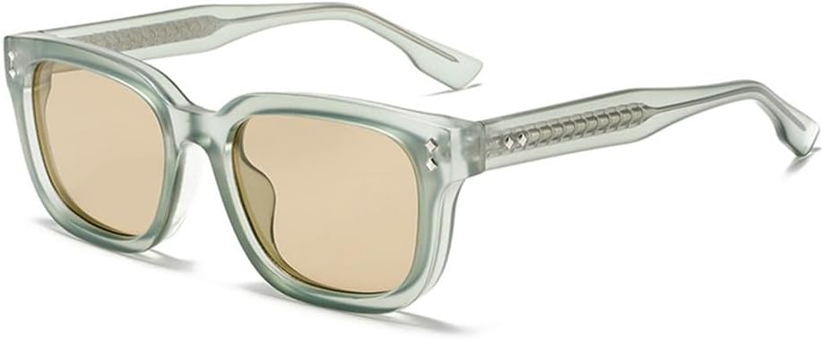 

Женские солнцезащитные очки в стиле ретро с заклепками, градиентные линзы, защита от УФ-излучения UV400. Мужские солнцезащитные очки в стиле панк HDUBFY, Matte Green Tea