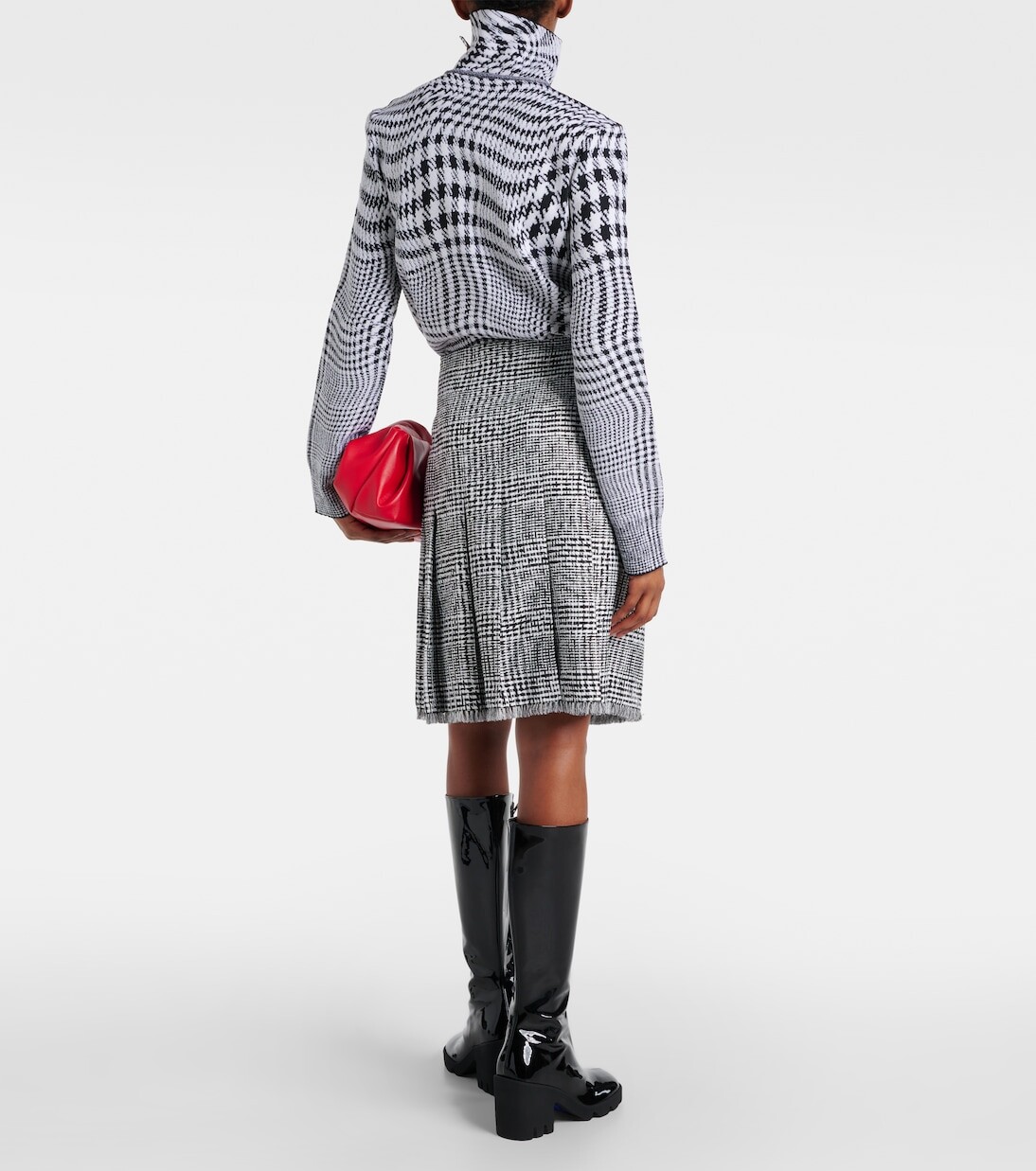 Юбка Burberry, женская, мультиколор, с запахом «гусиные лапки» — фото 3