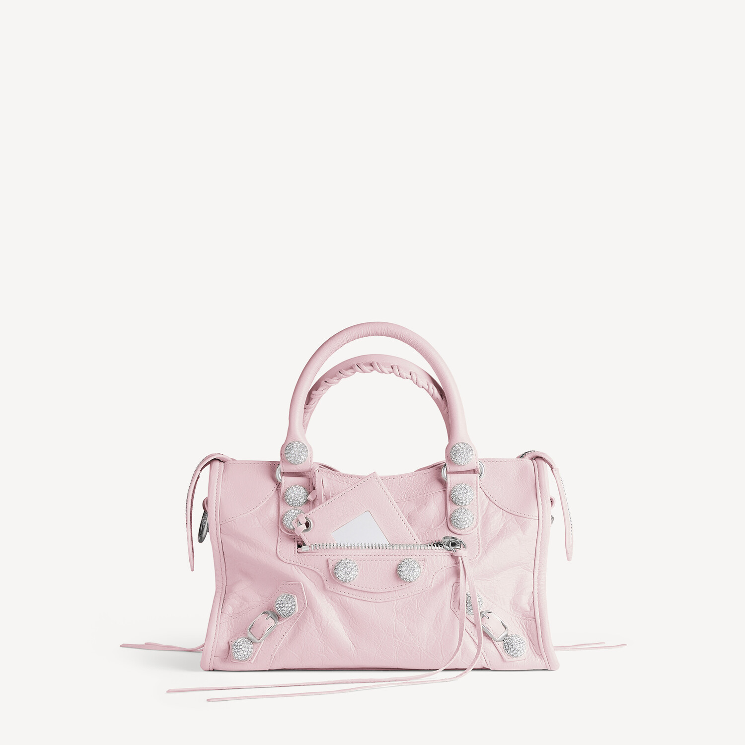 

Женская сумка le city small с крупными заклепками и стразами в оттенке "лепестковый розовый" BALENCIAGA, розовый лепесток