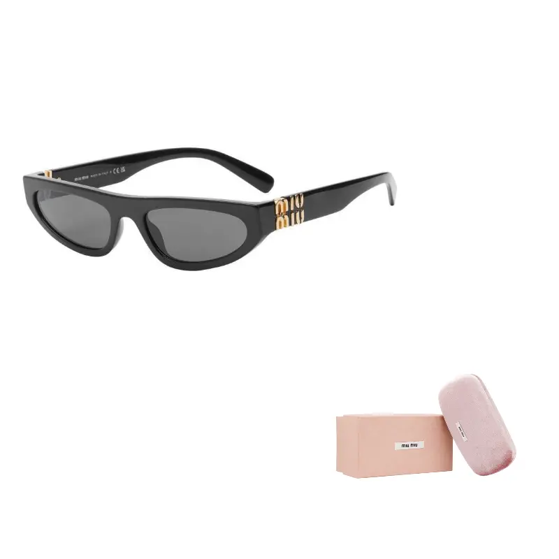

MIU MIU Ацетатные солнцезащитные очки неправильной формы для женщин черные, Black
