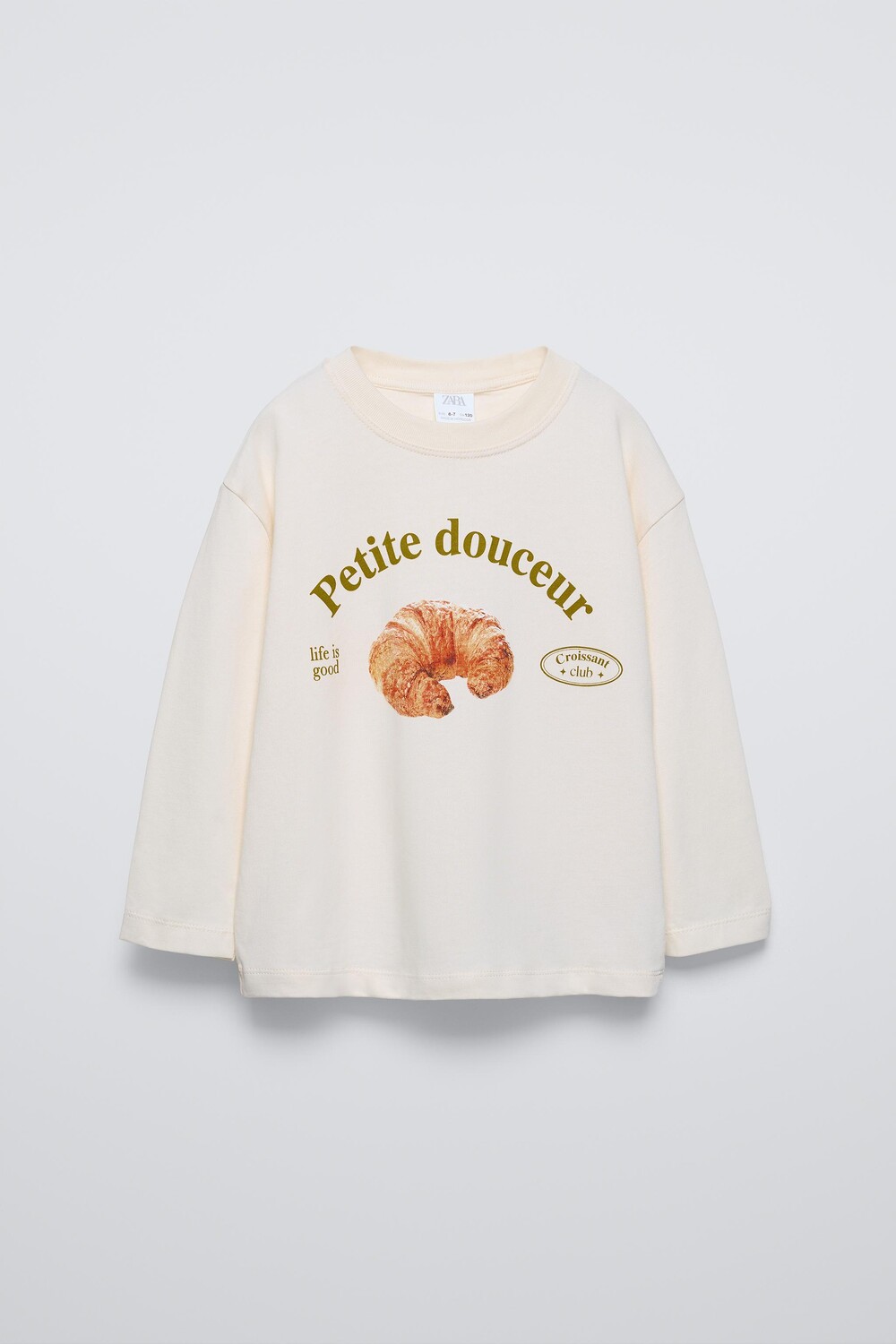 

Футболка с принтом ZARA, экрю