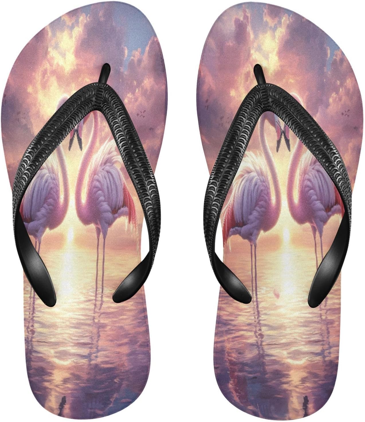 

Вьетнамки Flamingo Sunset Pink для пляжа и душа, резиновые нескользящие летние шлепанцы для женщин и мужчин Sinestour