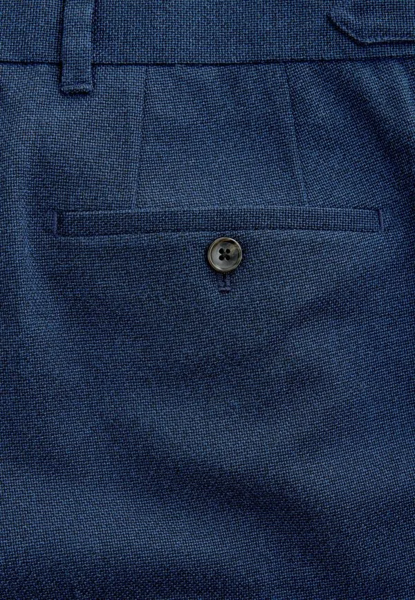 Зауженные, фактурные, элегантные брюки с боковой регулировкой Next, Navy Blue — фото 4
