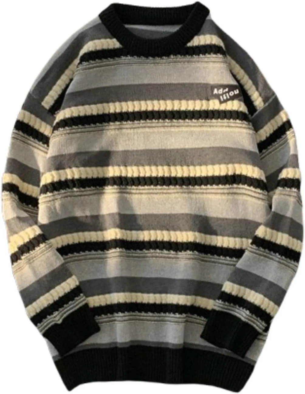 

Полосатый свитер Y2K с цветными блоками, оверсайз, унисекс Ponitrack