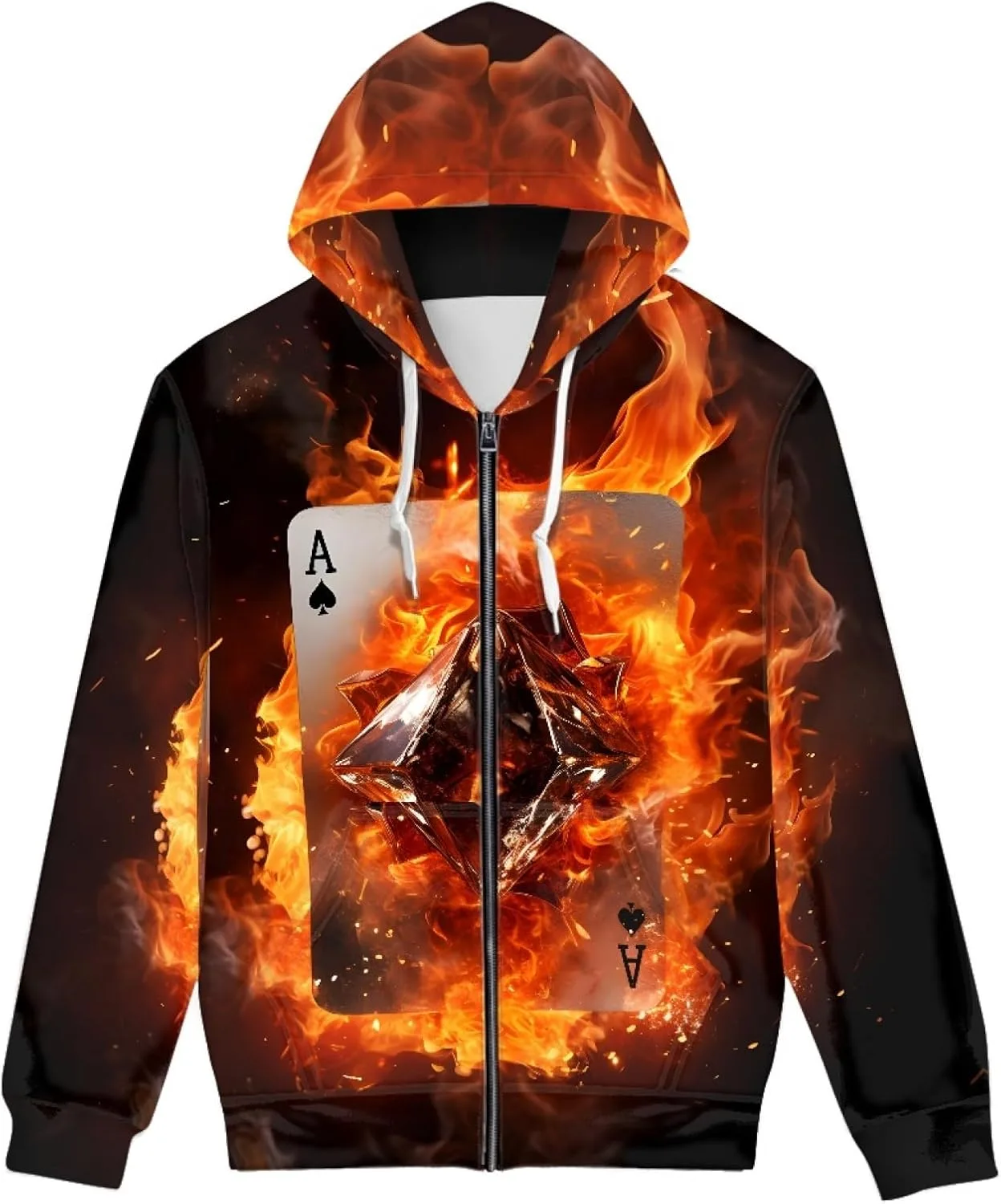 

Мужская худи с волком 3D Print на молнии ArtistMixWay