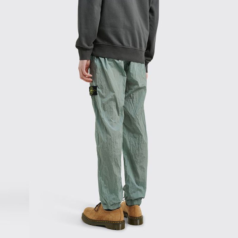 SS23 Нейлоновые мета повседневные брюки мужские небесно-голубые Stone Island, голубой — фото 4