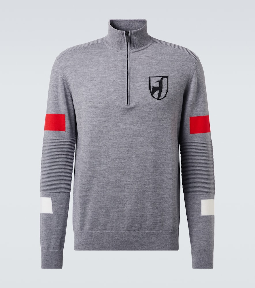 

Хаперт шерстяной свитер с полузастежкой Toni Sailer, iron gate