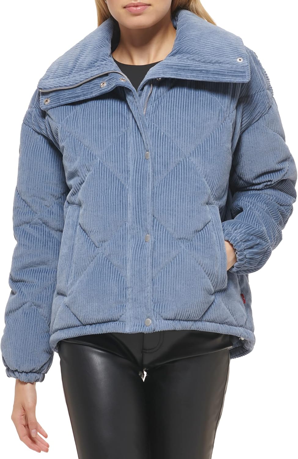 

Levi's Женская куртка из стёганого вельвета с бриллиантовым узором, Washed Blue