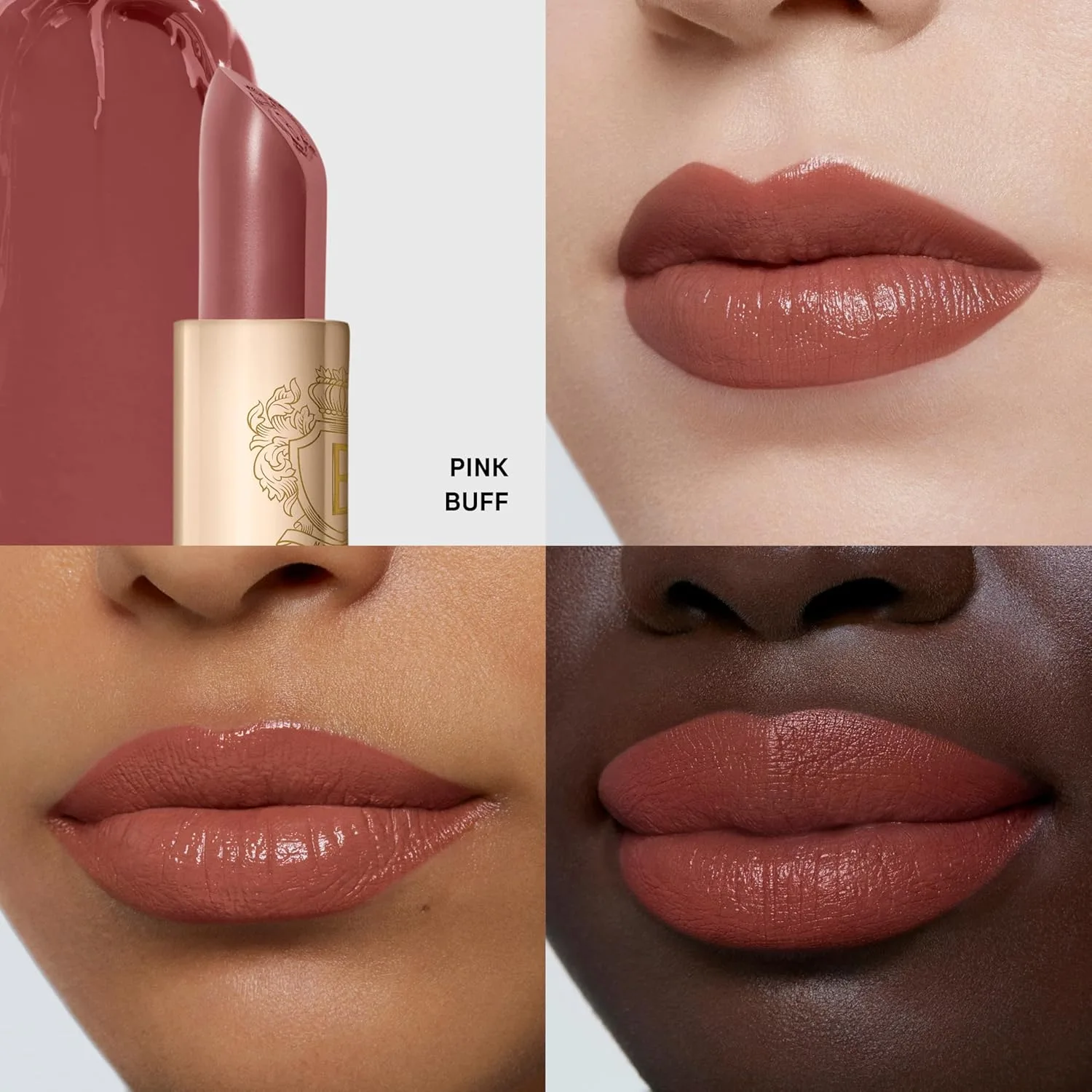 Помада Bobbi Brown Luxe | Яркая, ухаживающая за кожей помада для насыщенного сатинового финиша | Масло ромашки и воск из цветков жасмина, 0,12 унции, 05 Pink Buff (Creamy nude) — фото 2