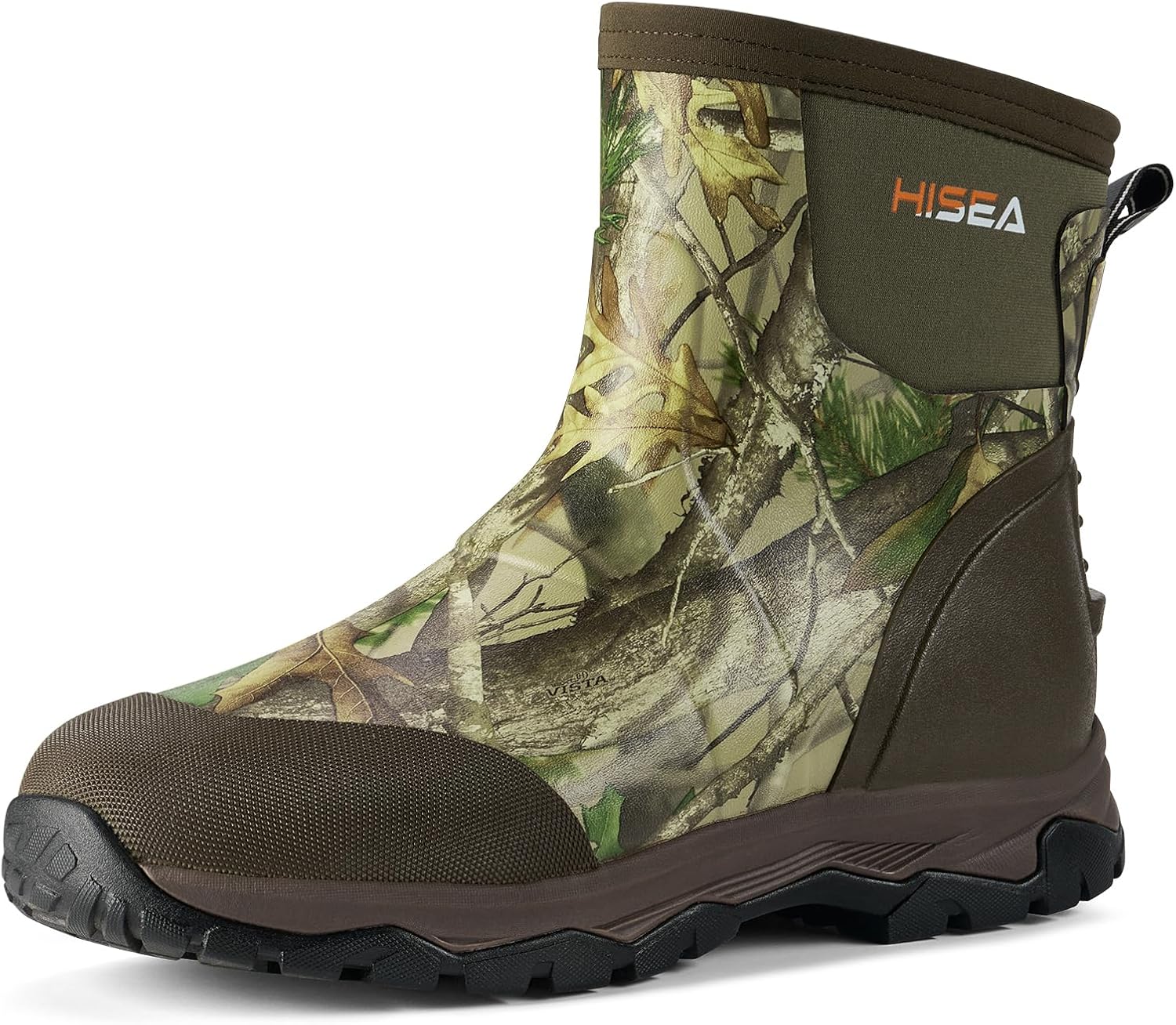 

Мужские сапоги HISEA Upgraded Excursion Pro, дождевые ботинки до щиколотки, резиновые охотничьи сапоги с водонепроницаемой и утепленной неопреновой подкладкой, прочные сапоги для охоты, садоводства, фермерства, рыбалки и работы во дворе, Camo