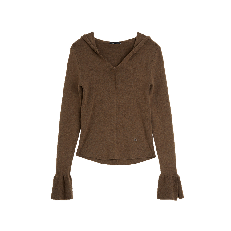 

Толстовка с капюшоном для женщин Knitwear Moderate Others ELLE, темно-коричневый