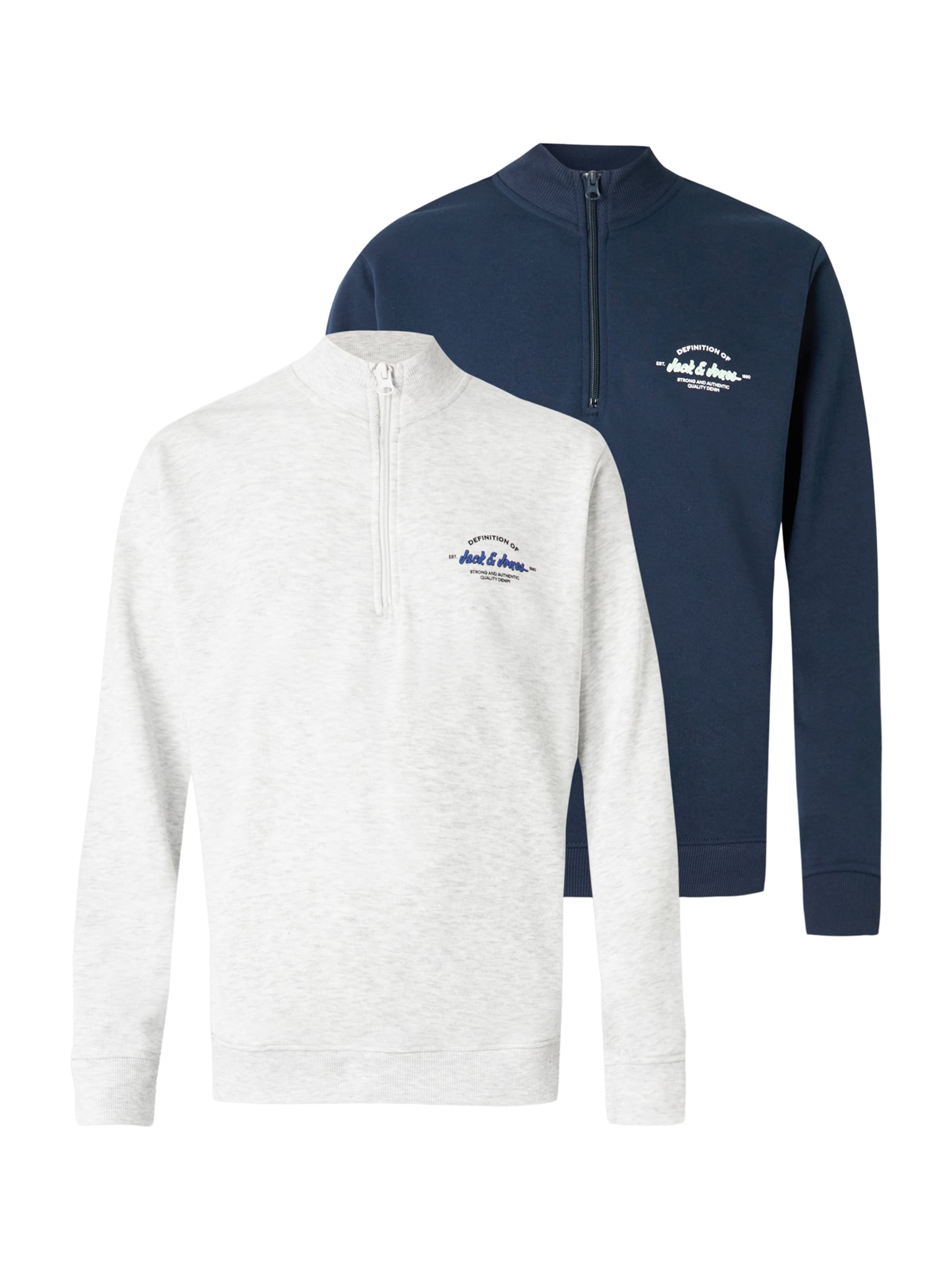 

JACK & JONES Свитшот 'JJBRANDON' в цвете Marine Blue, White, Mottled White, Белый, JACK & JONES Свитшот 'JJBRANDON' в цвете Marine Blue, White, Mottled White