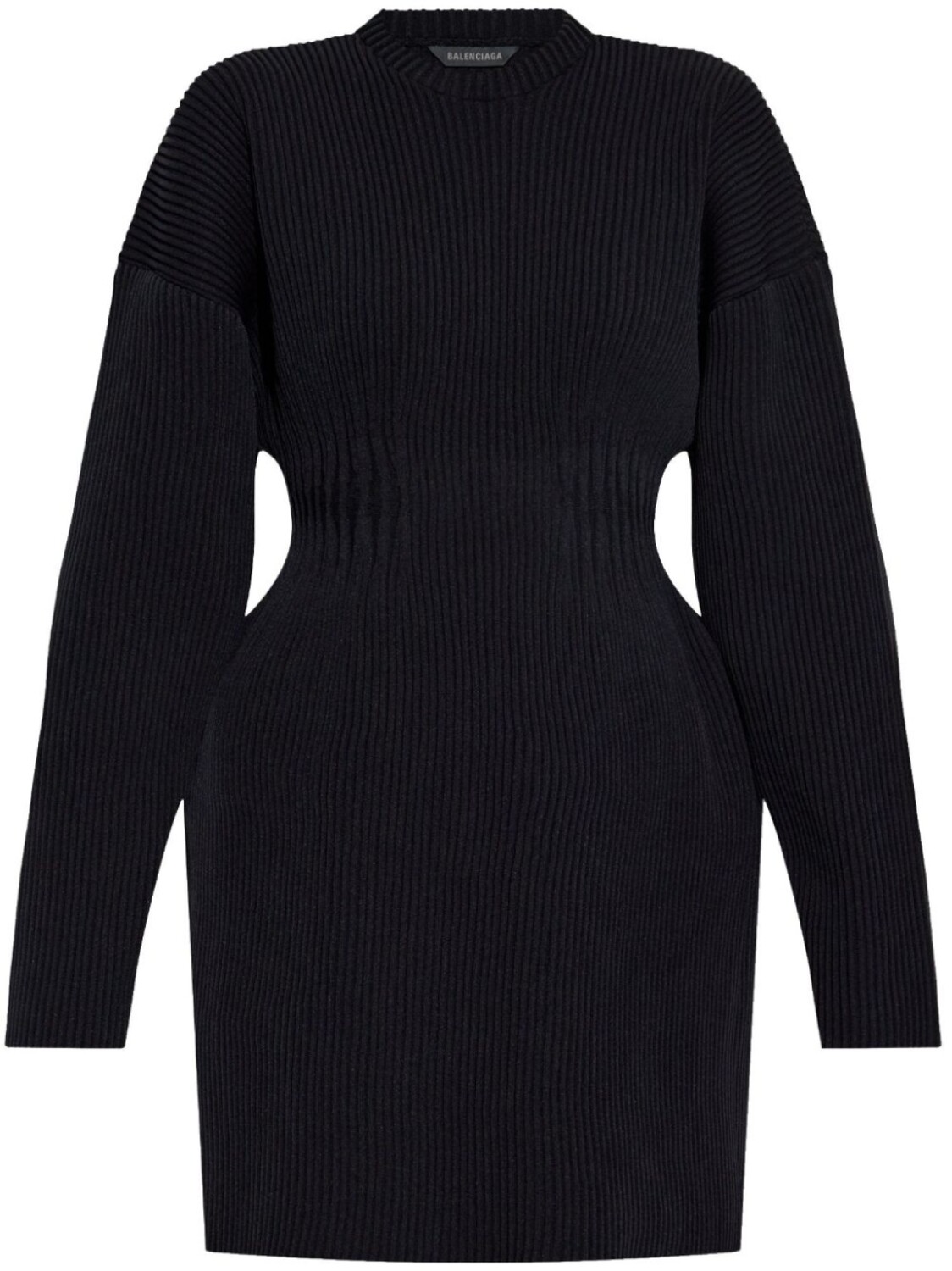 

Balenciaga мини-платье в рубчик, черный