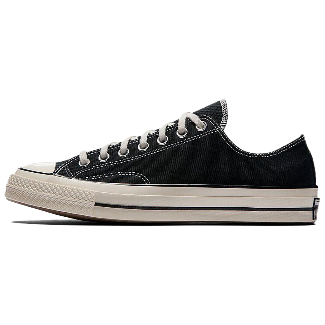 

Converse Чак Тейлор Олл Стар 70-х устойчивые к истиранию низкие кеды из холста унисекс черные, цвет Black