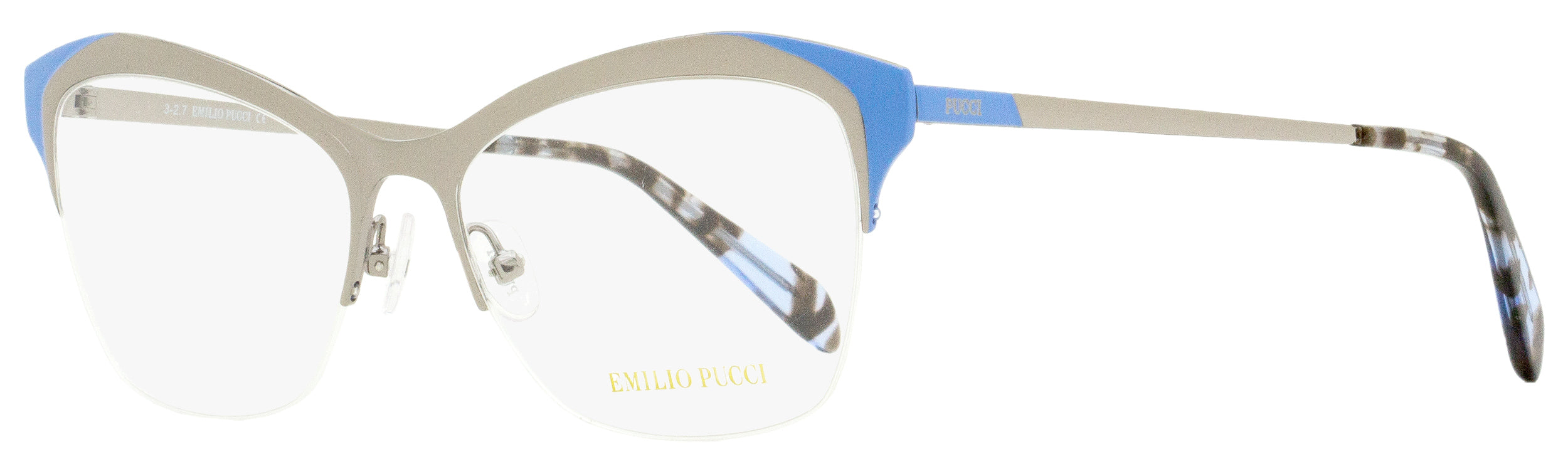 

Женские геометрические очки Emilio Pucci EP5074 020 рутений/синий 53 мм