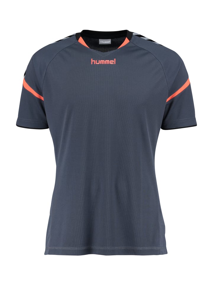 Hummel Оригинальная футболка. Детская партия в цвете OMBRE BLUE/NASTURIUM — фото 3