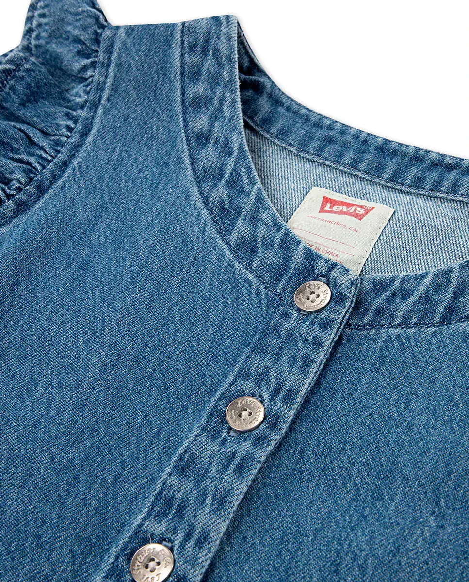 Платье с волнистыми рукавами от Levi's, синий — фото 3