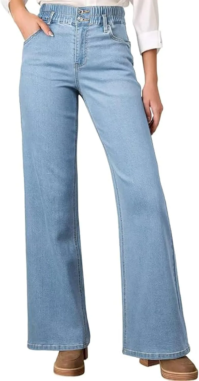 

Женские джинсы High Waisted Straight Leg с эффектом контроля живота