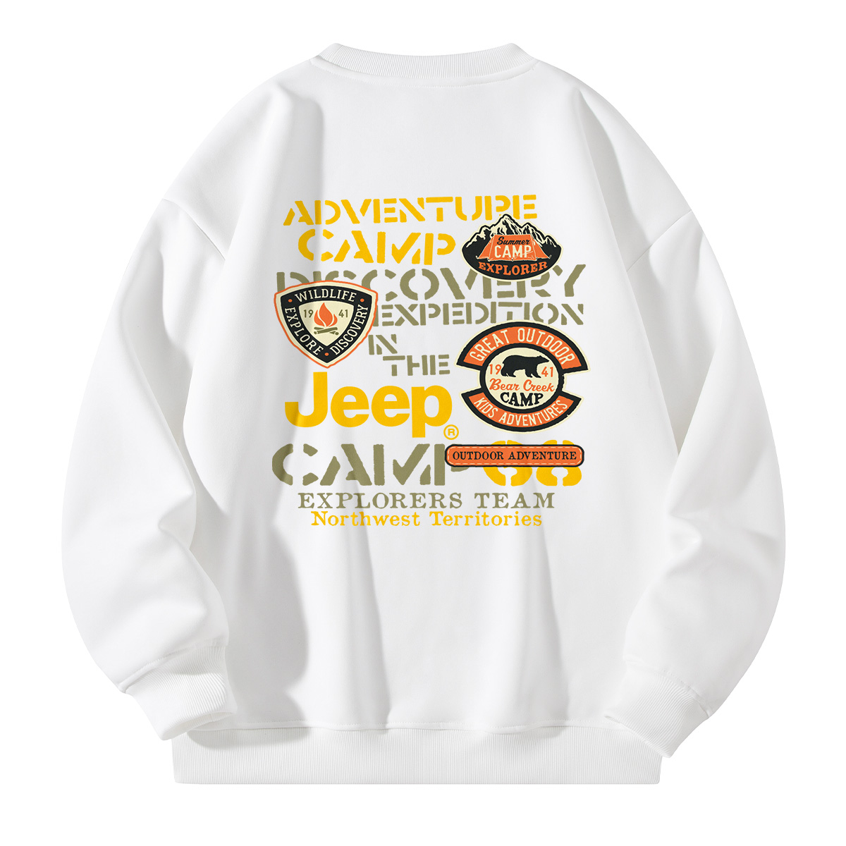 

Свитшот Unisex Crew Neck Moderate Regular Jeep, белый [fleece-lined]