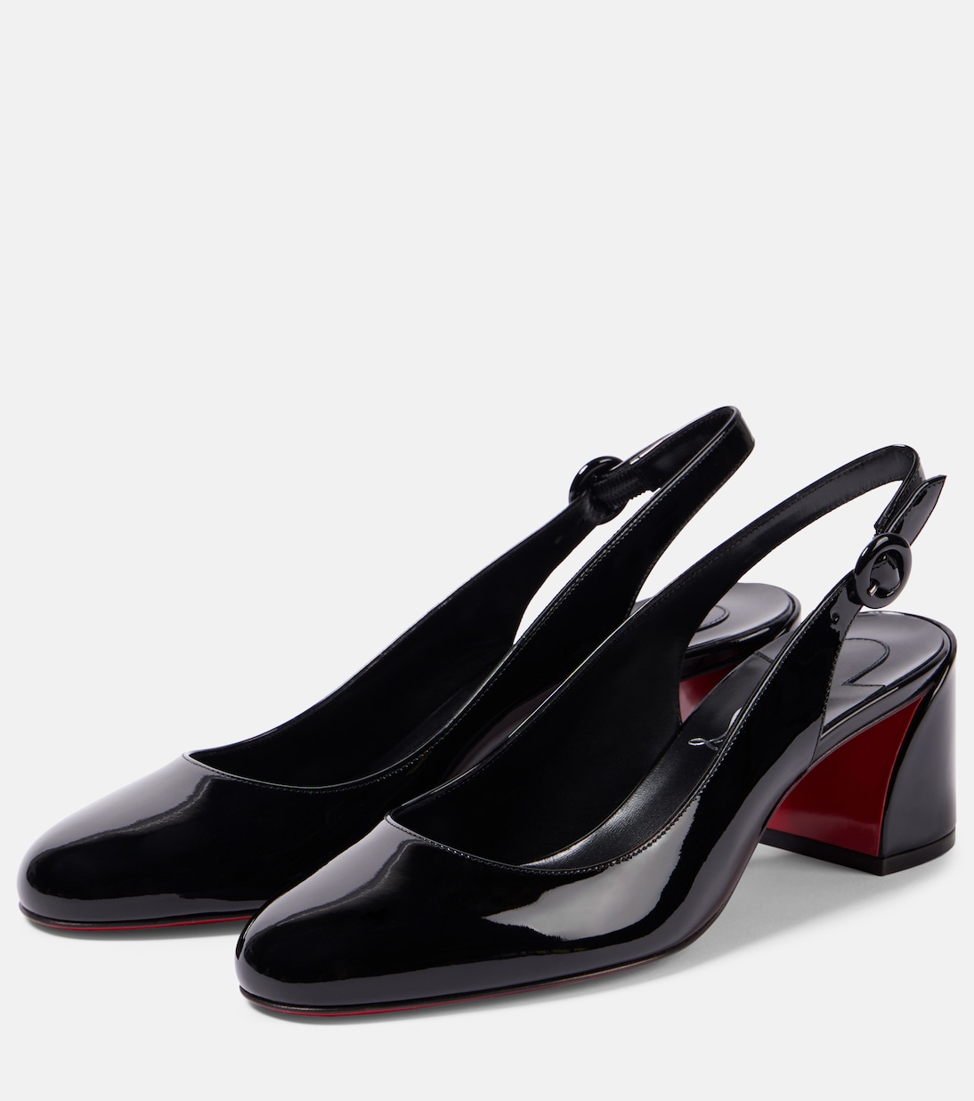 Туфли So Jane 55 на шпильке с ремешком из лаковой кожи Christian Louboutin, Black/Lin Black — фото 4