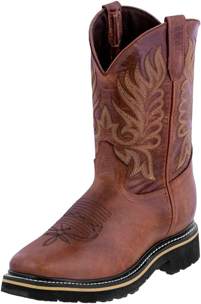 

Мужские ботинки Texas Legacy S750 Cognac из кожи с противоскользящей подошвой и стальным носком