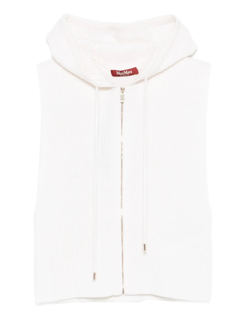 

Бесрукавка-худи на молнии MAX MARA, белый