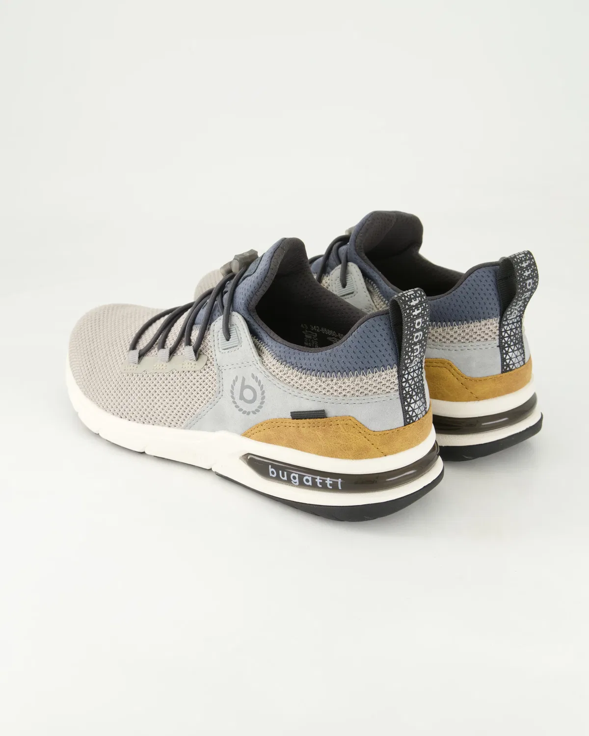 Сникерсы низкие, текстильные, Bugatti shoes, серый — фото 3