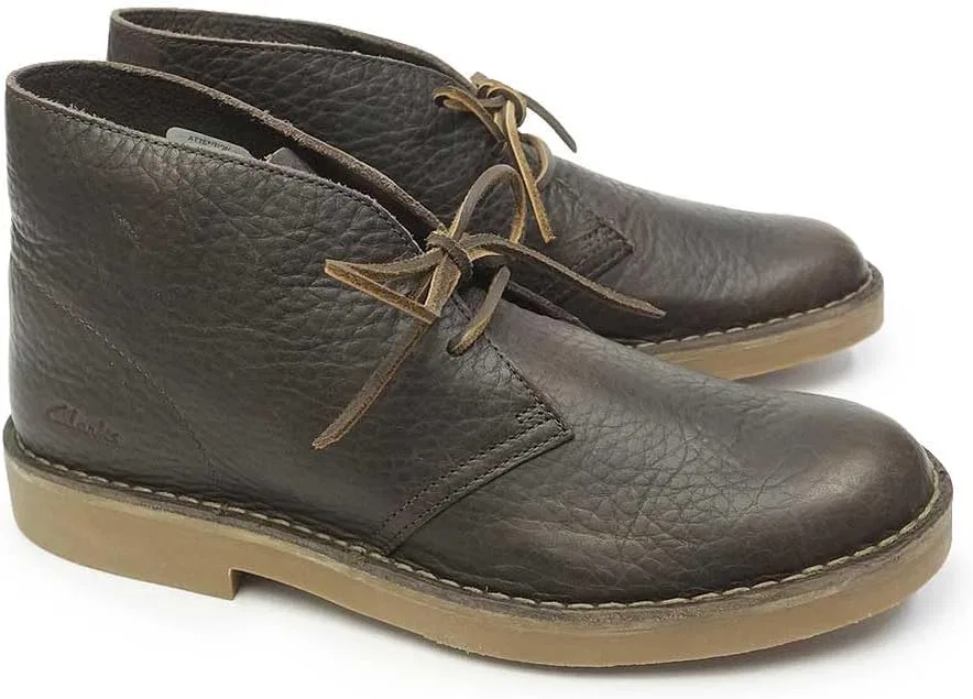 Классические мужские кожаные ботинки Clarks Desert BT Evo темно-бежевого цвета