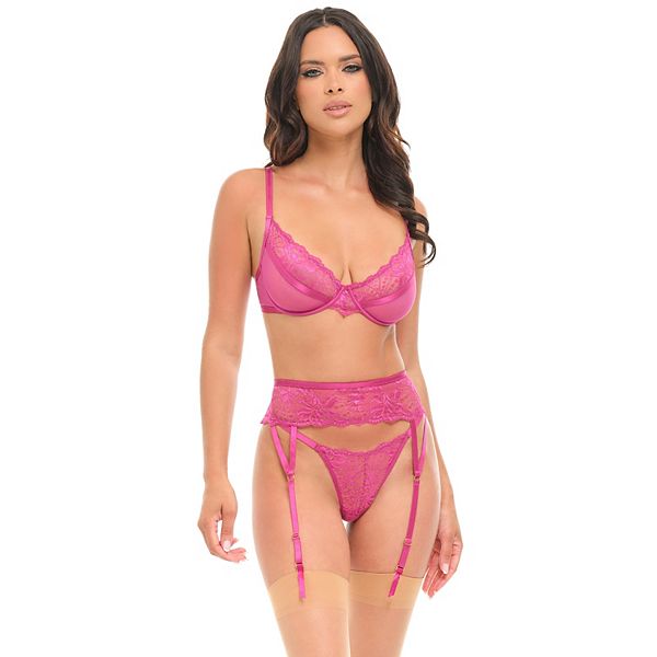 

Женский комплект кружевного белья: бюстгальтер и пояс для чулок Oh La La Cheri
