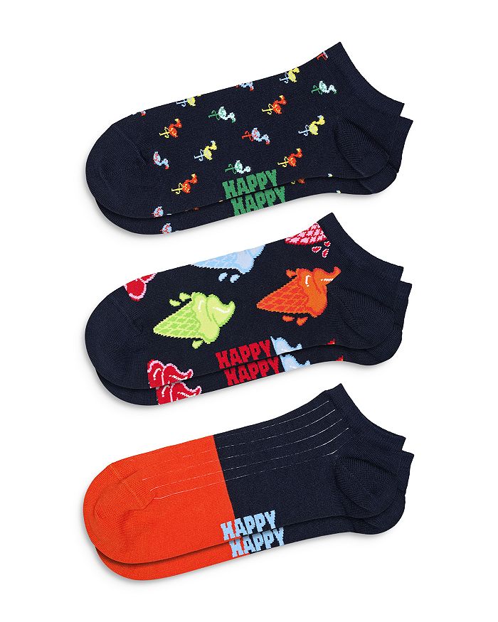 

Низкие носки, 3 пары Happy Socks, синий