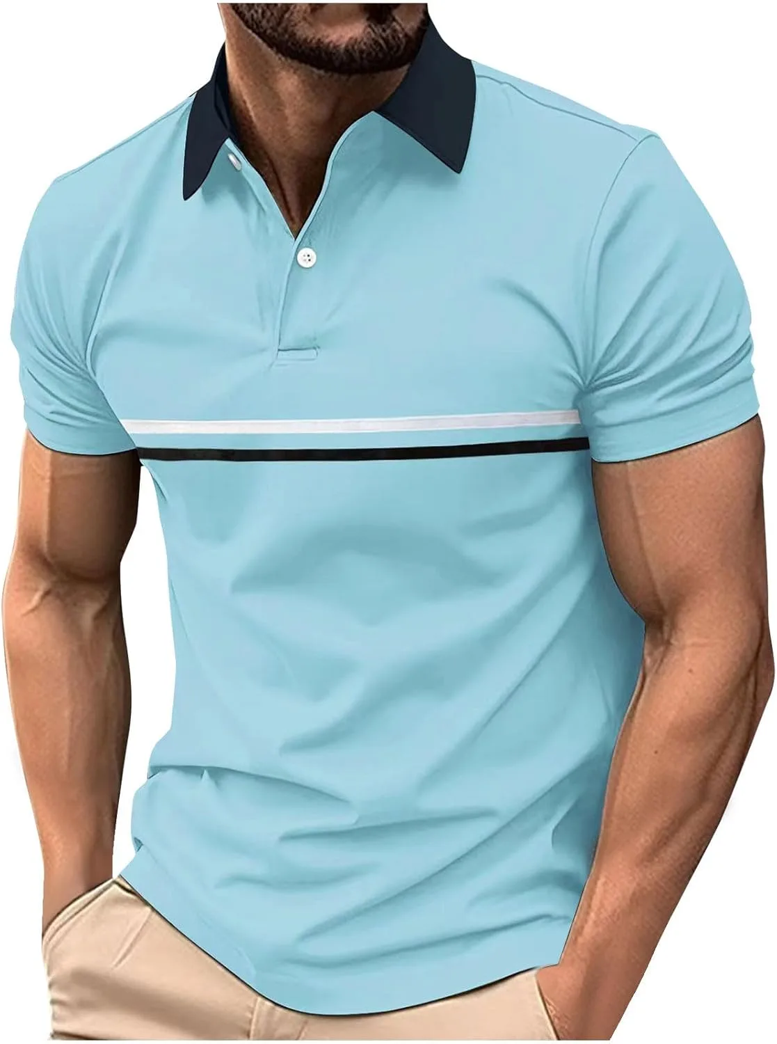 

Мужская поло Classic Short Sleeve для гольфа, летняя, быстросохнущая