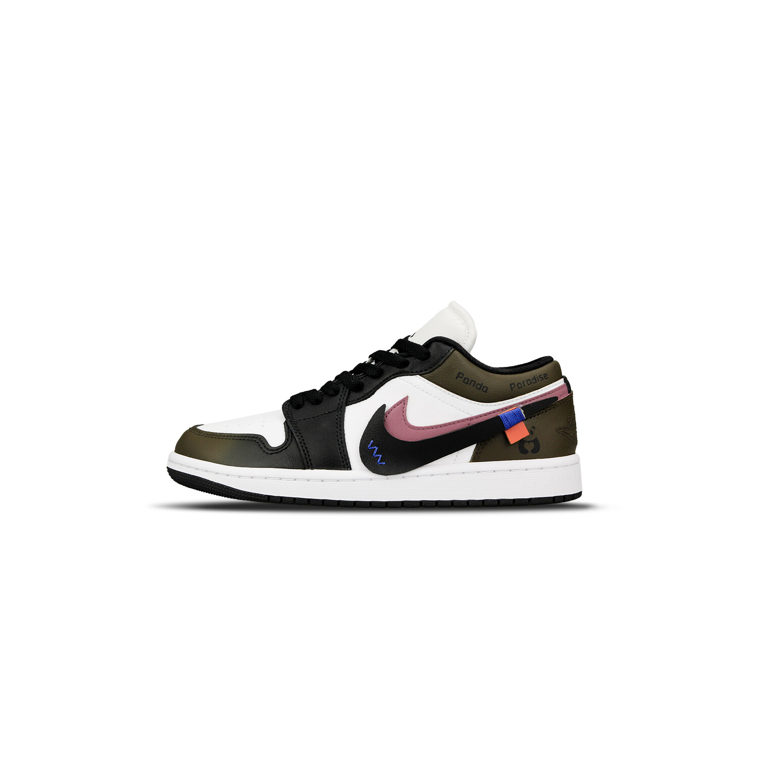 

Кроссовки Air Jordan 1 Vintage Basketball Shoes Women's Low-top Aurora Black/Zero Metalic/Green Spark, черный/зеленый