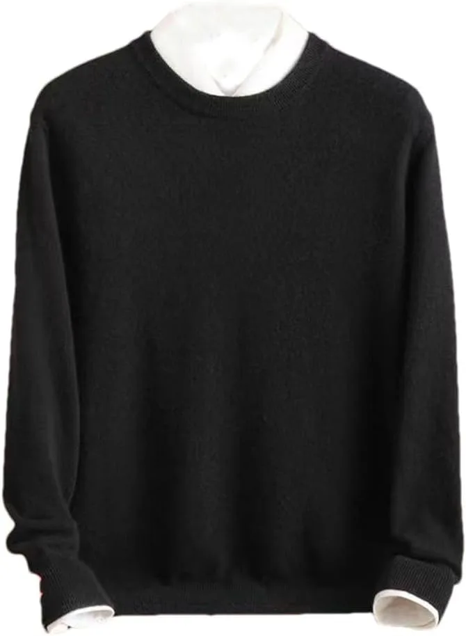 

Мужской шерстяной свитер пуловер зимний с длинным рукавом и круглым вырезом Suvoiier