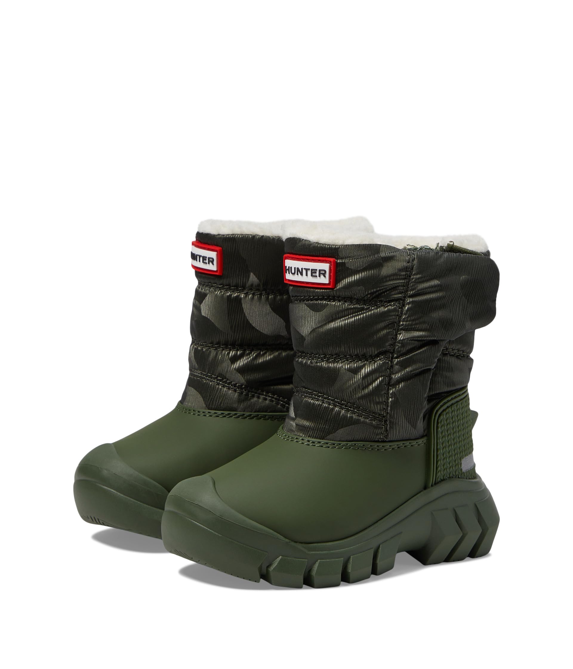 

Ботинки Hunter Kids Intrepid Reflective Camo Snow Boot, Flexing Green