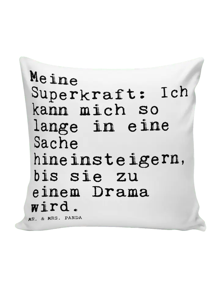 

Подушка Mr & Mrs Panda 40x40 Meine Superkraft Ich kann, белый